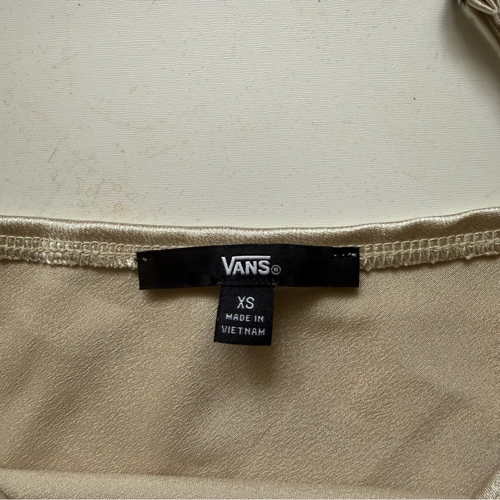 Vans Metallic Gold Satin Crop Cami - Picture 2 of 3
